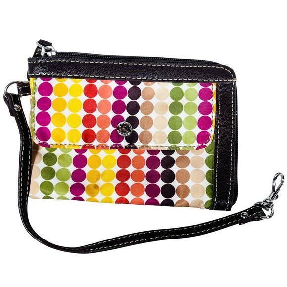 Franco Sarto Polka Dot Crossbody Bag w/ Handbag Set Multicolor Boho Fall Colors - Picture 4 of 16